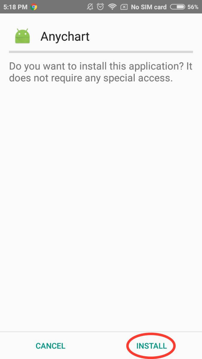 AnyChart Android basic sample | Mobile | Step 3